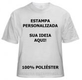 Camiseta Estampa Personalizada Branca 100% Poliéster 1PER01