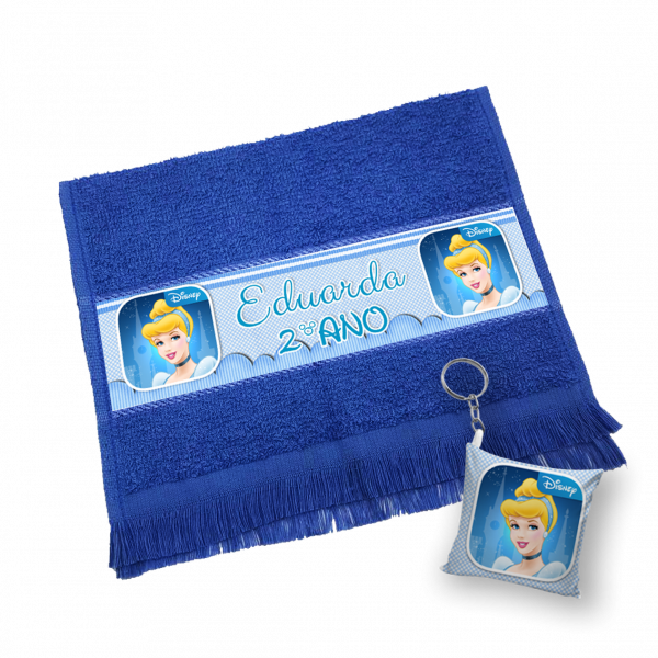 Kit toalhinha escolar + almochaveiro personalizado